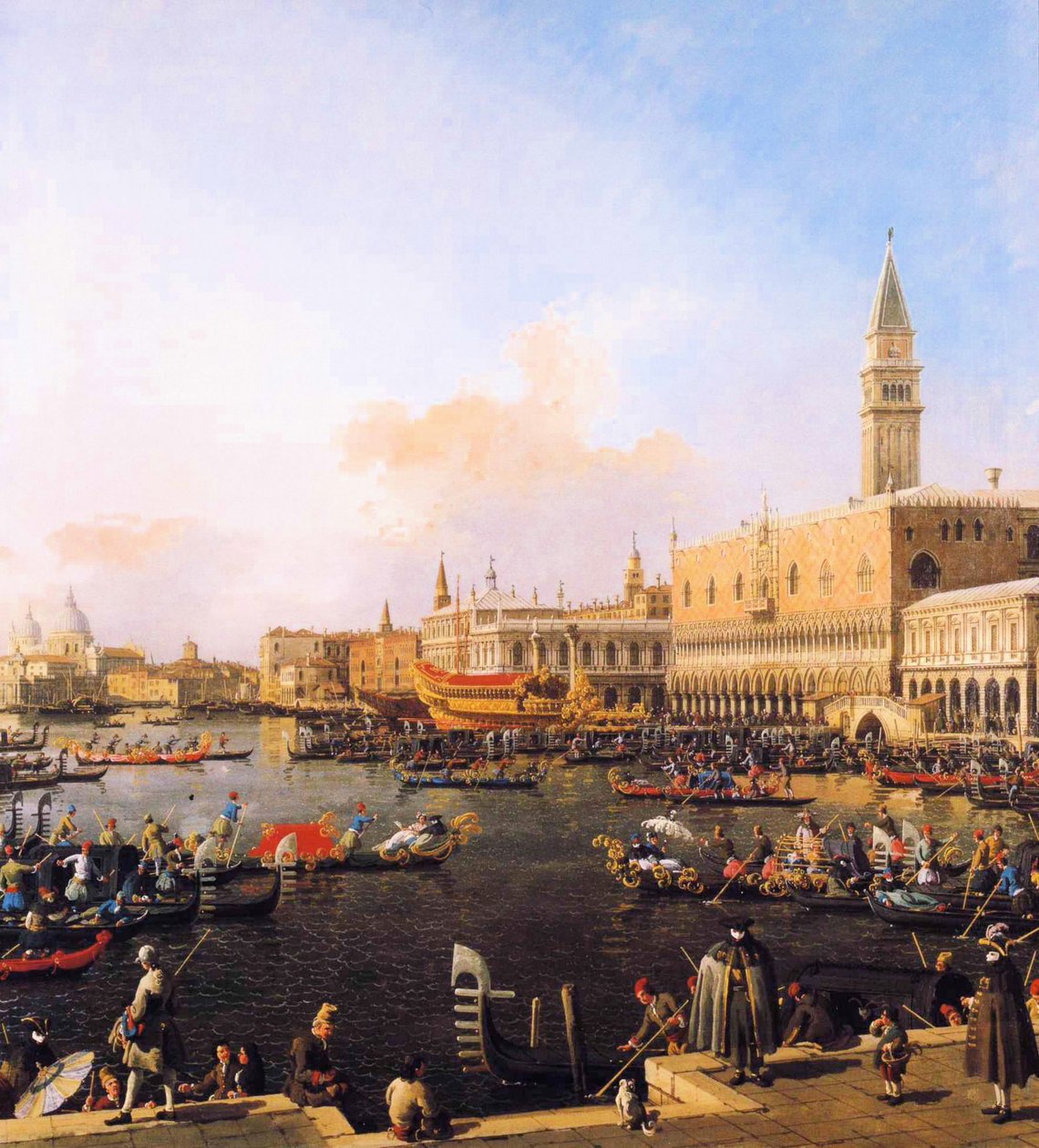 Venetsia, Bacino di San Marco ylösnousemuspäivänä tekijältä Giovanni Antonio Canal