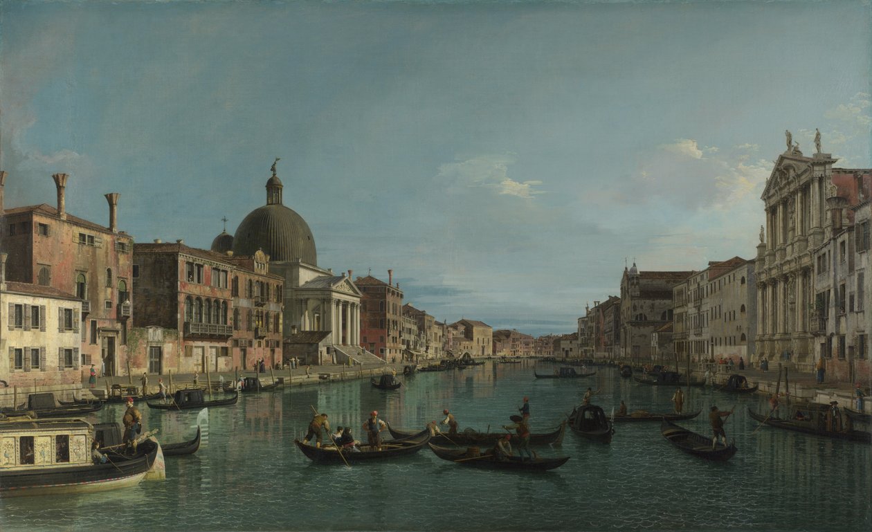 Venetsia- Suuri kanava S. Simeone Piccolon kanssa tekijältä Giovanni Antonio Canal