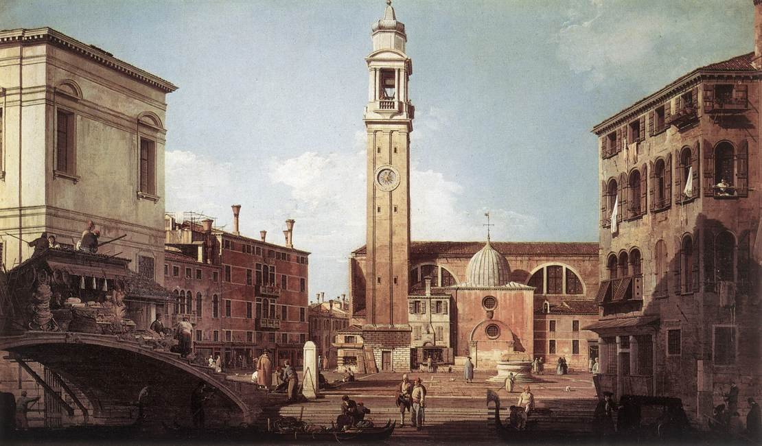Näkymä Campo Santi Apostolille tekijältä Giovanni Antonio Canal
