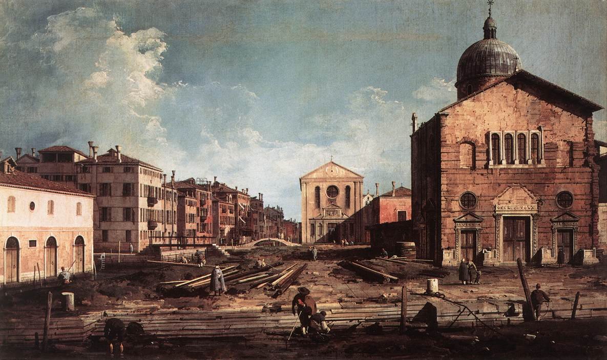 Näkymä San Giuseppe di Castelloon tekijältä Giovanni Antonio Canal