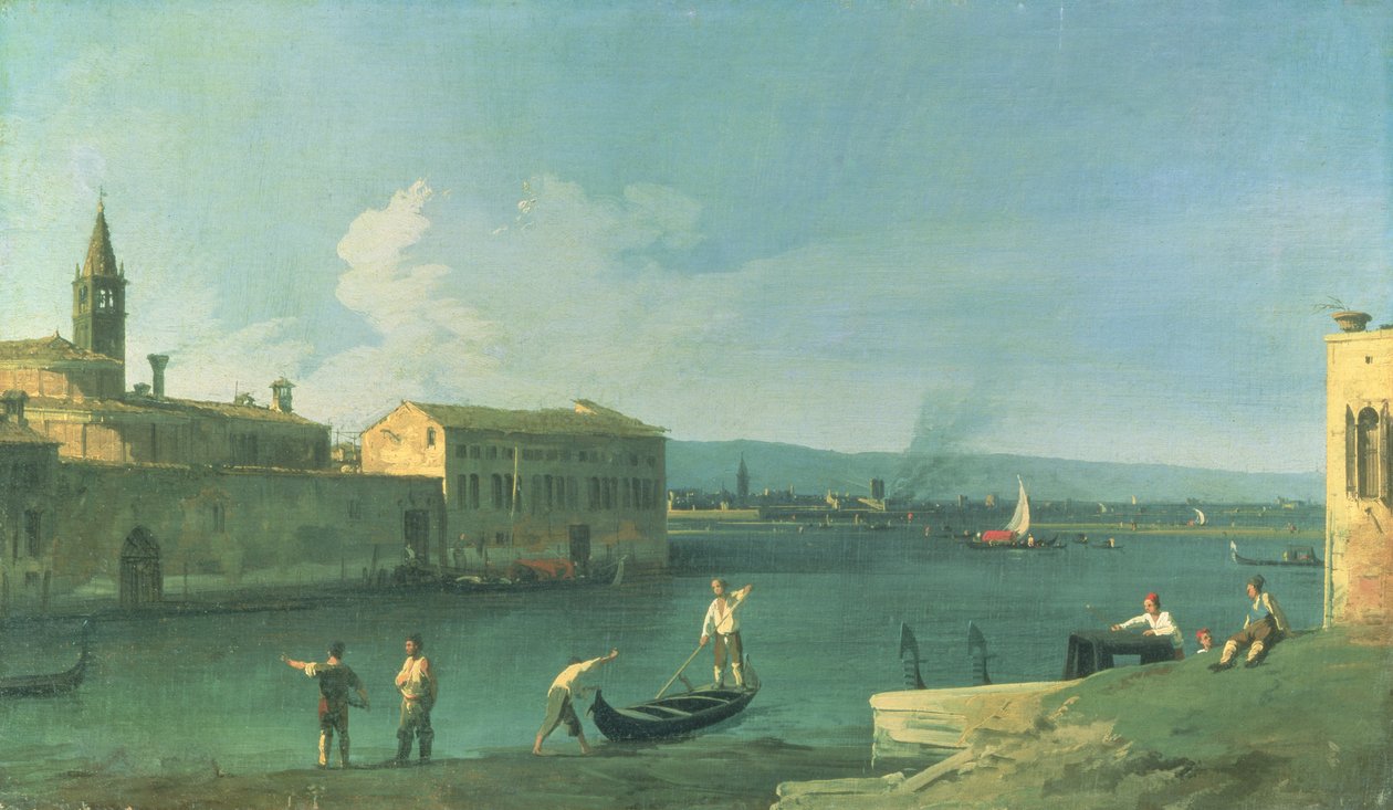 Näkymä San Michelelle Isolassa, Venetsiassa tekijältä Giovanni Antonio Canal