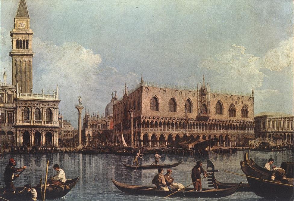 Näkymä Bacino di San Marcoon tekijältä Giovanni Antonio Canal