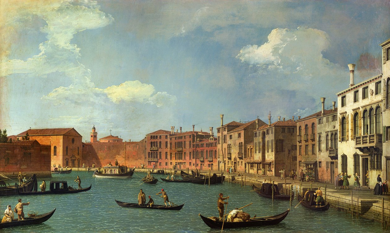 Näkymä Santa Chiaran kanavalle, Venetsia tekijältä Giovanni Antonio Canal