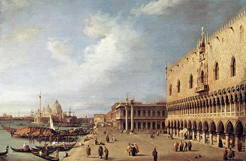 Näkymä herttuan palatsille tekijältä Giovanni Antonio Canal