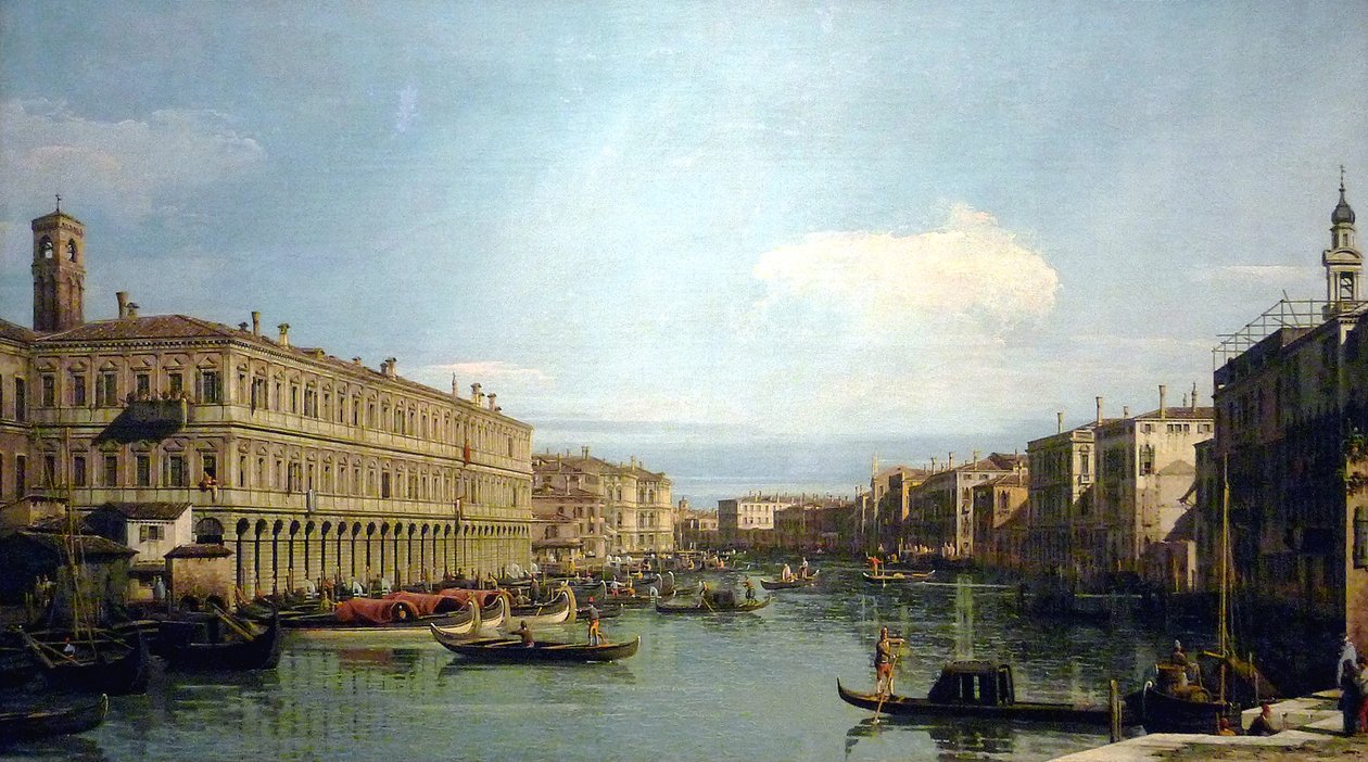 Näkymä Canal Grandelle tekijältä Giovanni Antonio Canal