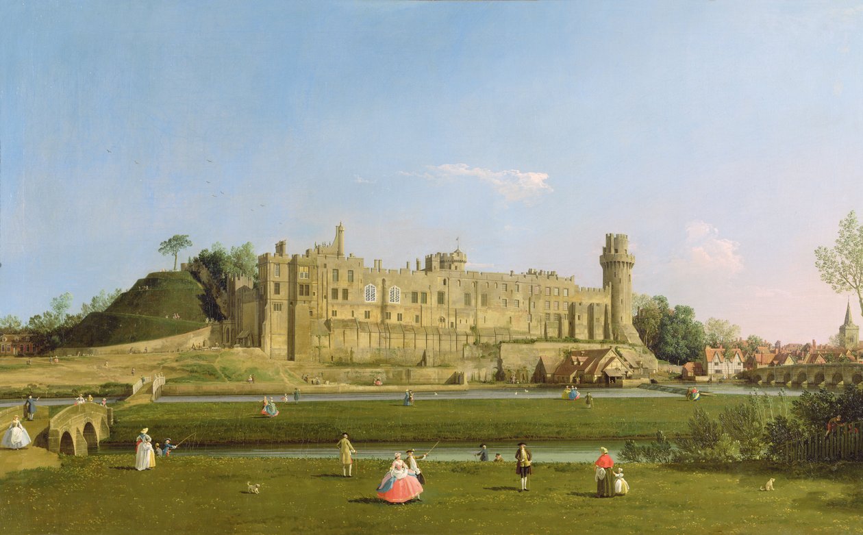 Warwickin linna, n. 1748-49 tekijältä Giovanni Antonio Canal