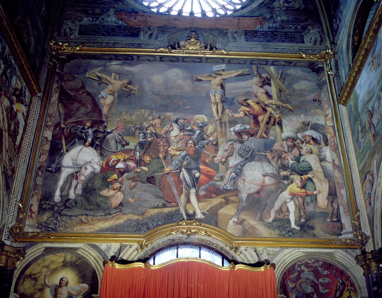 Ristiinnaulitseminen, 1521 tekijältä Giovanni Antonio Pordenone