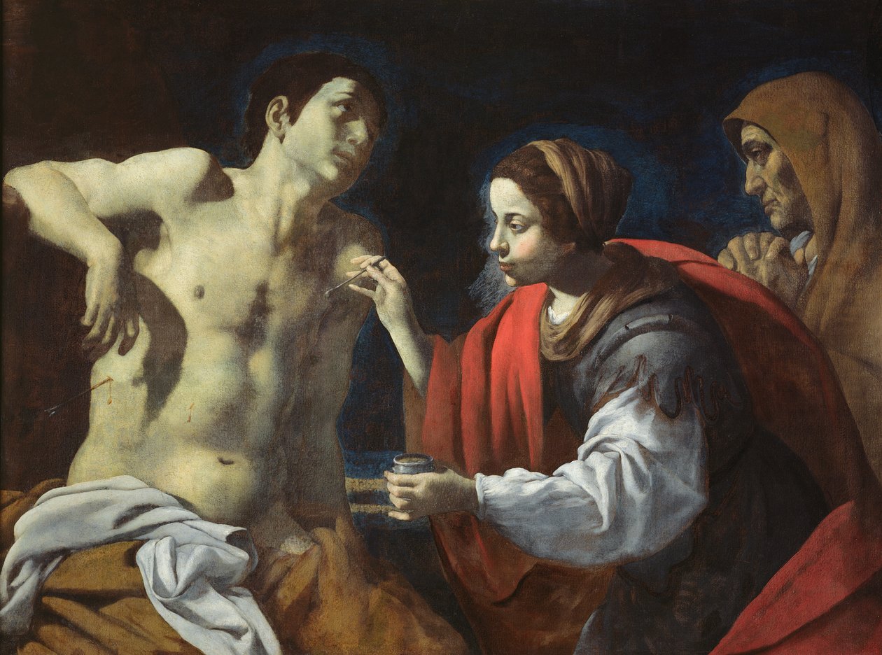 St. Sebastian Hoitaa St. Irene tekijältä Giovanni Battista Caracciolo