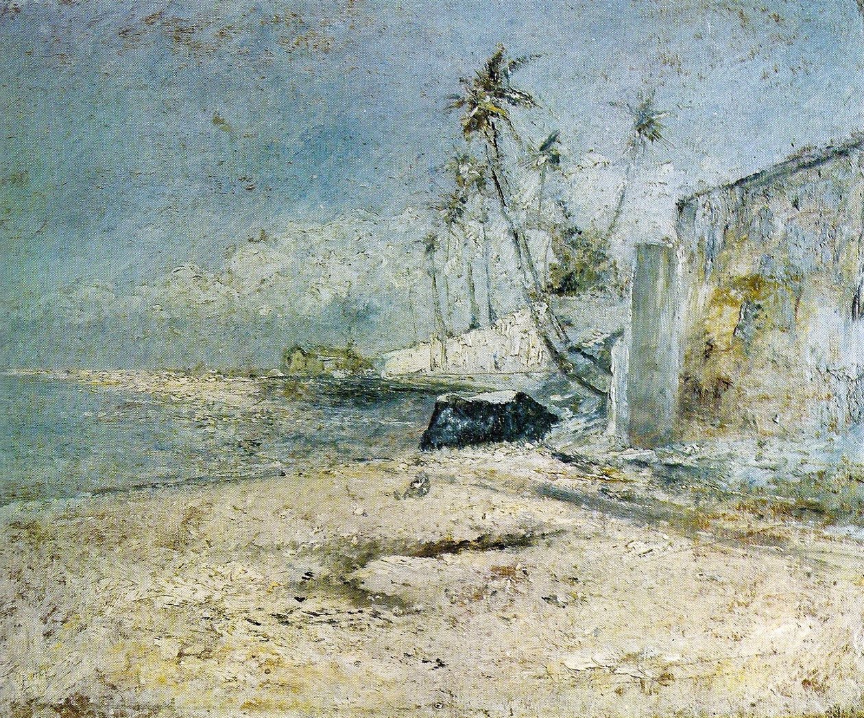 Coqueiros ja Beira Mar Trecho da praia de Sao Roque em Paquetan tekijältä Giovanni Battista Castagneto