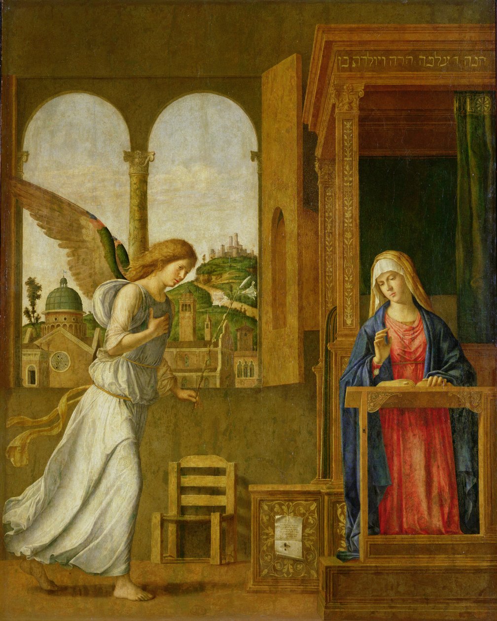 Ilmoitus, 1495 tekijältä Giovanni Battista Cima da Conegliano