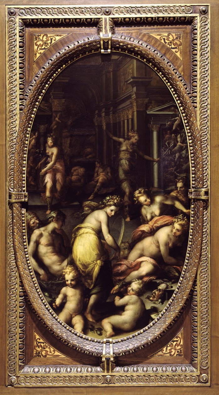 Allegoria of Dreams, n. 1570 (öljy liuskekivellä) tekijältä Giovanni Battista Naldini