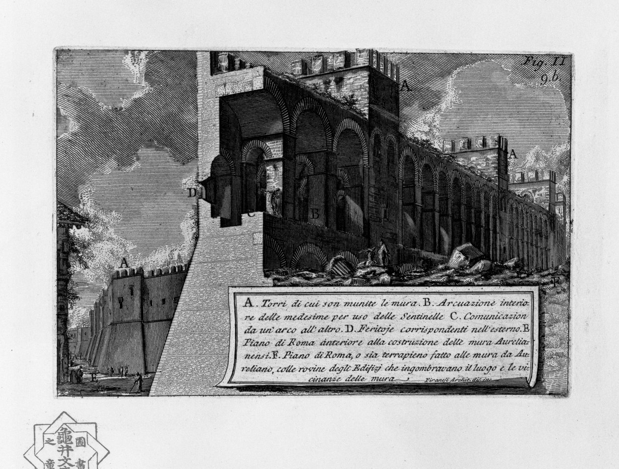 Aurelian Walls tekijältä Giovanni Battista Piranesi