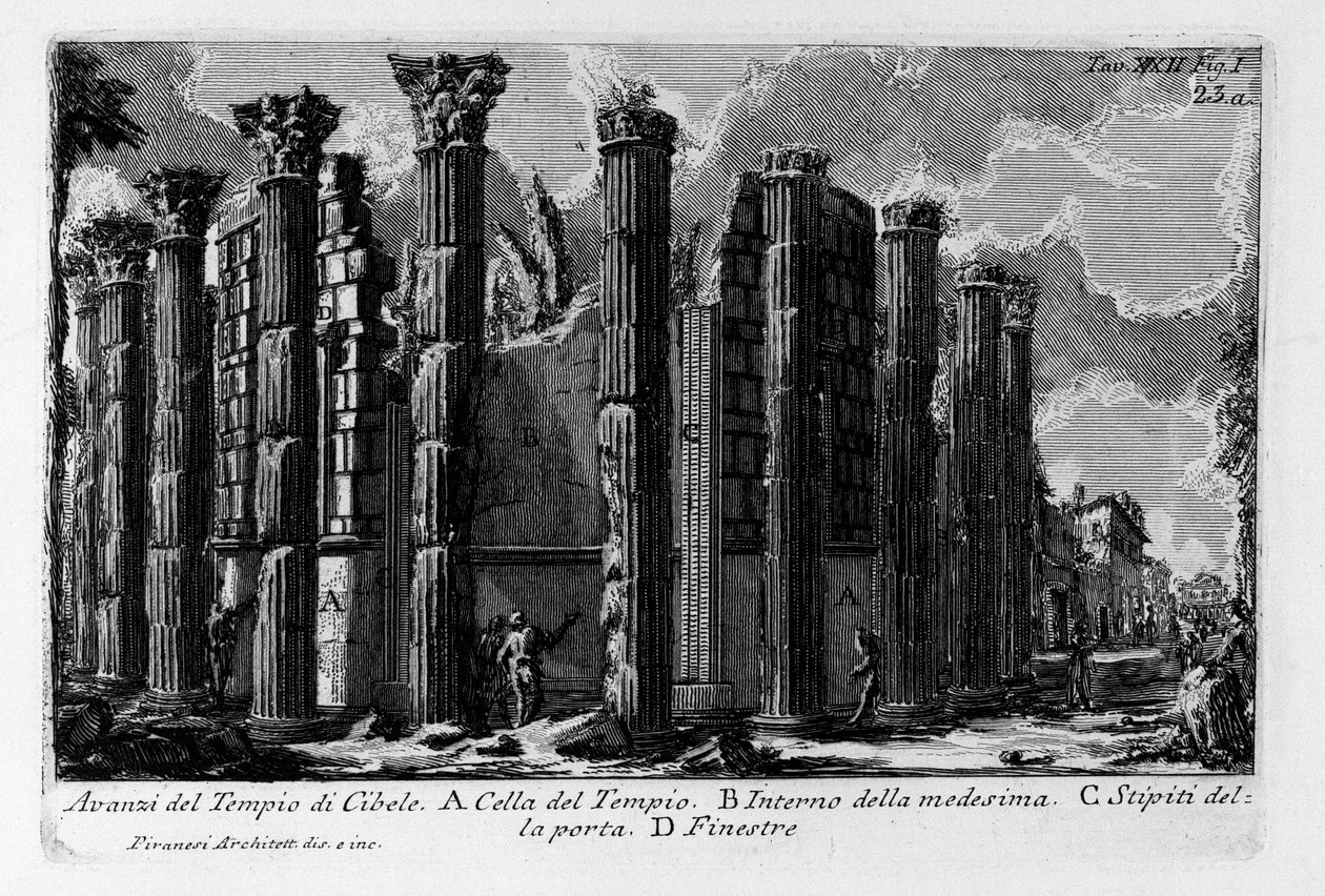 Avanzi del Tempio di Cibele tekijältä Giovanni Battista Piranesi