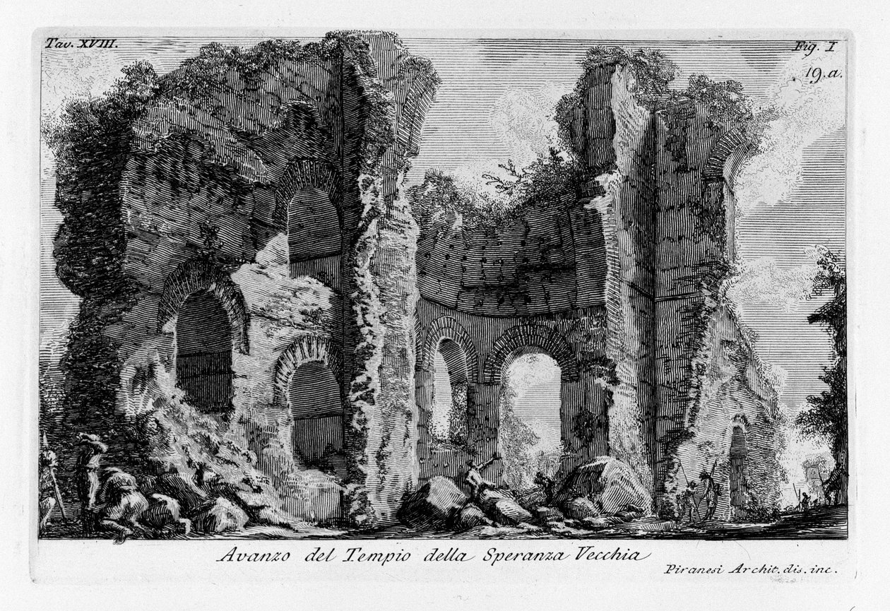Avanzo del Tempio della Speranza Vecchia tekijältä Giovanni Battista Piranesi