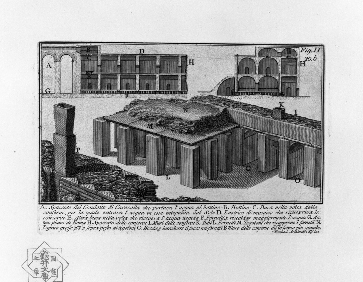 Condotto di Caracalla tekijältä Giovanni Battista Piranesi