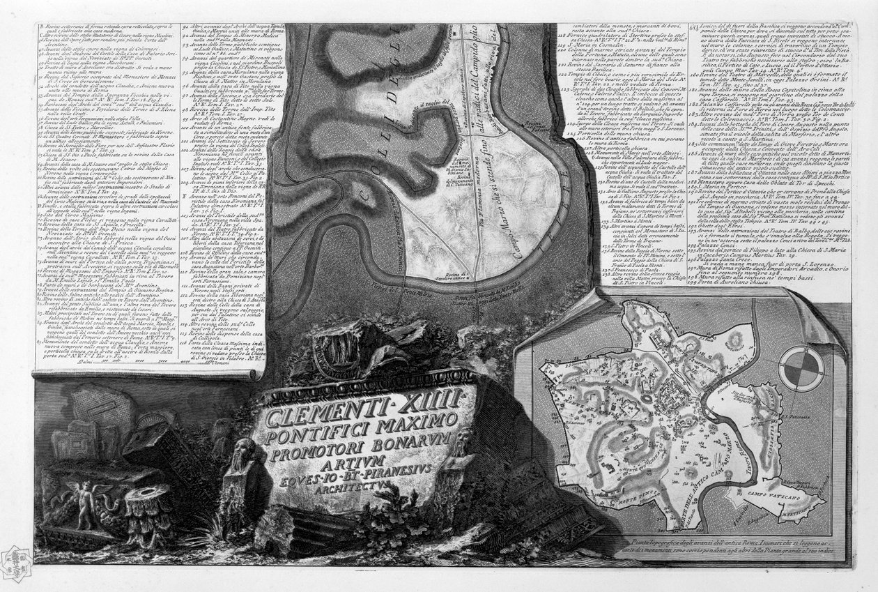 Rooman kartta, osa. 2 tekijältä Giovanni Battista Piranesi