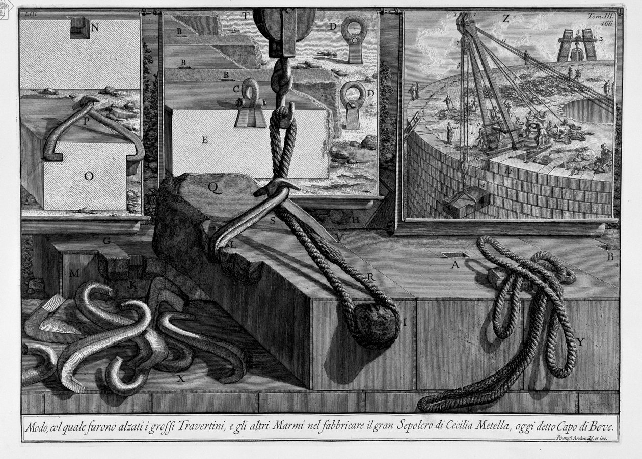 Cecilia Metellan mausoleumi tekijältä Giovanni Battista Piranesi