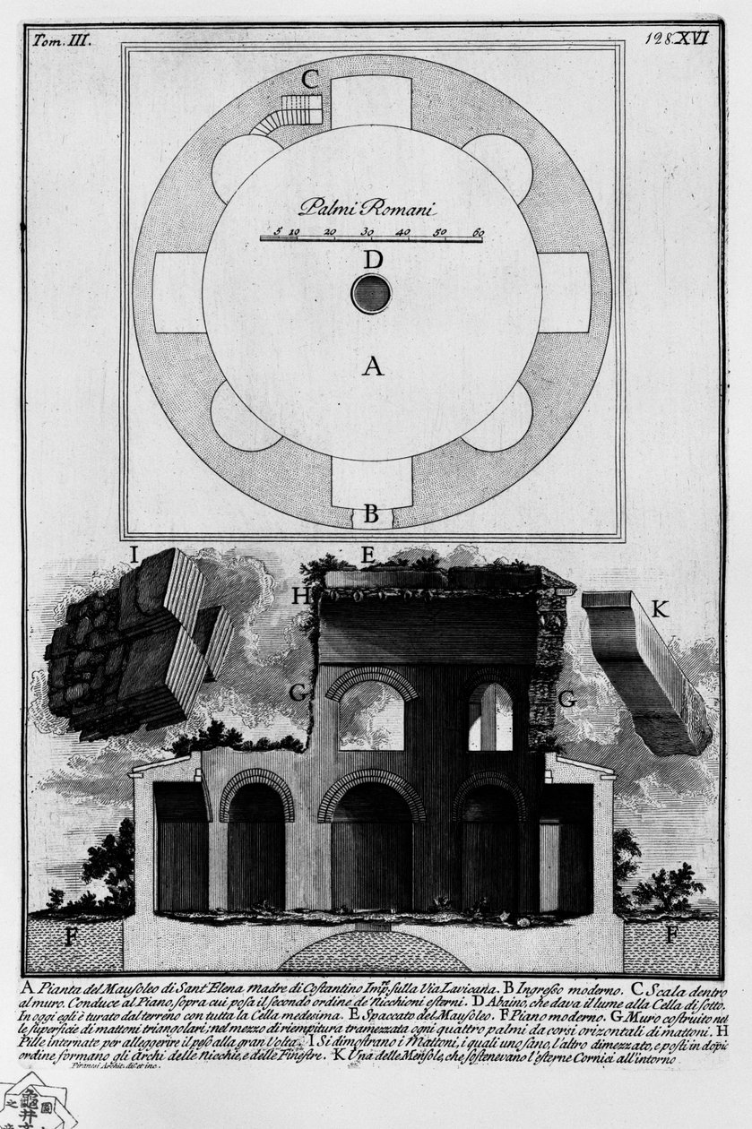 Helenan mausoleumi tekijältä Giovanni Battista Piranesi