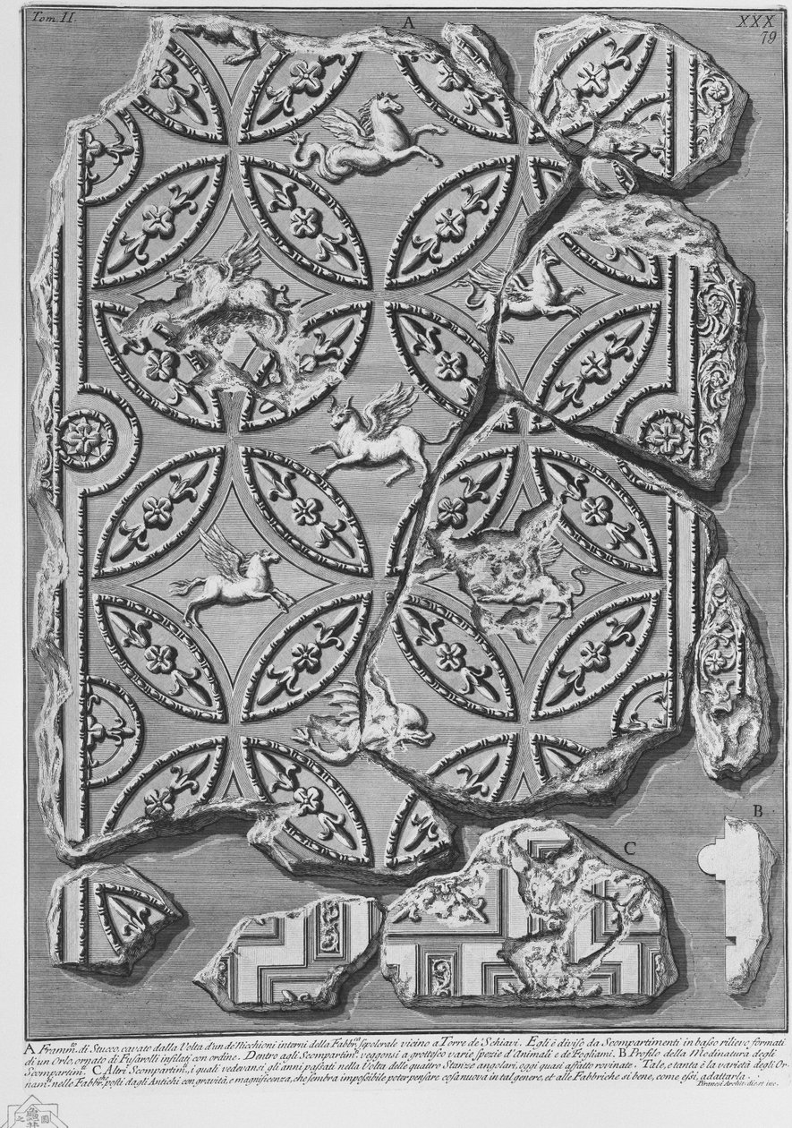 Villa Gordianin mausoleumi tekijältä Giovanni Battista Piranesi