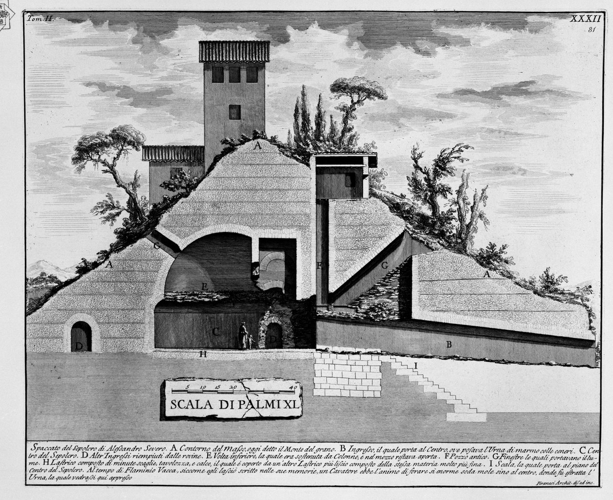 Monte del Grano tekijältä Giovanni Battista Piranesi