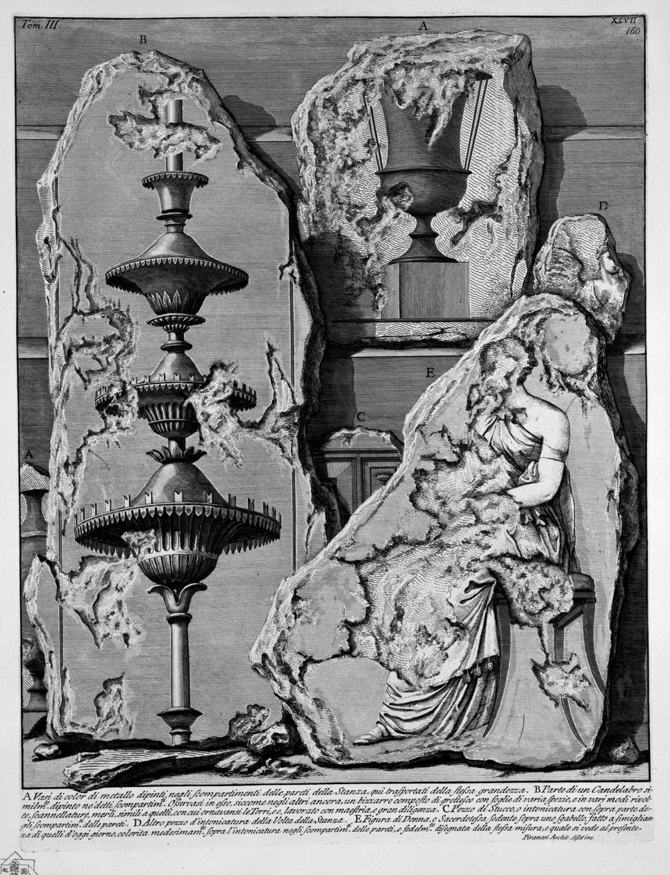 Caius Cestiuksen pyramidi tekijältä Giovanni Battista Piranesi