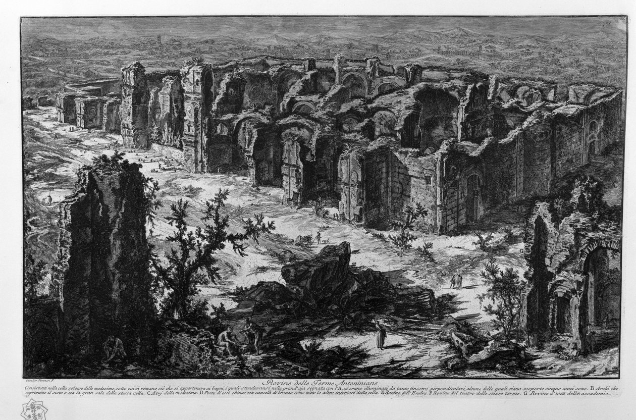 Rovine delle Terme Antoniniane tekijältä Giovanni Battista Piranesi