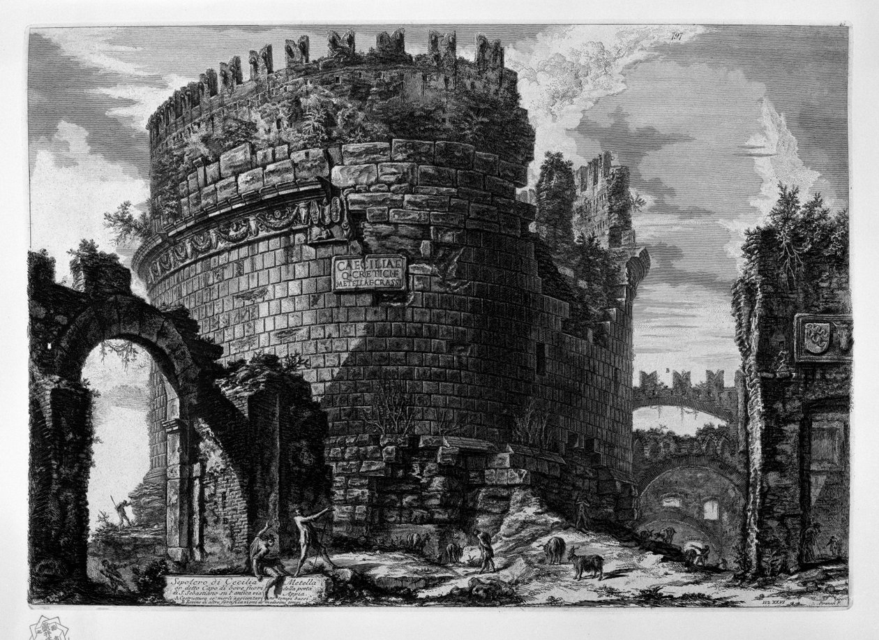 Cecilia Metellan hauta tekijältä Giovanni Battista Piranesi