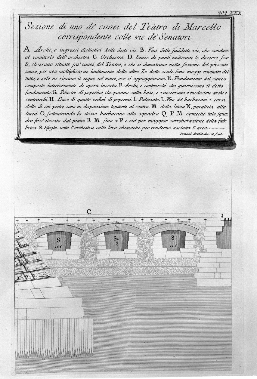 Marcelluksen teatteri tekijältä Giovanni Battista Piranesi
