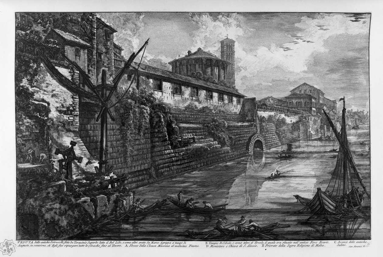VEDUTA delle antiche Sostruzioni [*] fatte da Tarquinio Superbo dette il Bel Lido, or come altri erette da Marco Agrippa a 