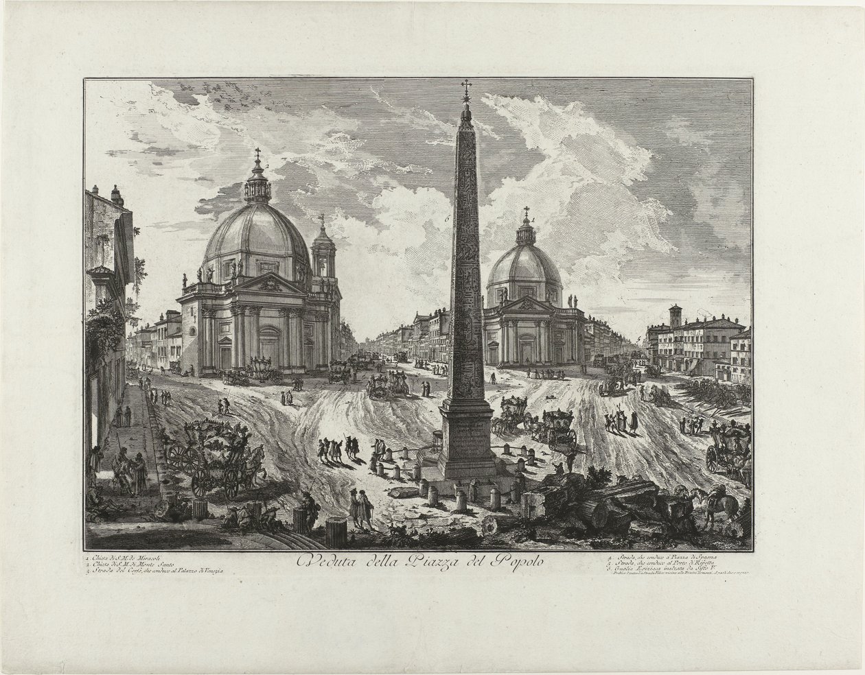 Veduta della Piazza del Popolo tekijältä Giovanni Battista Piranesi