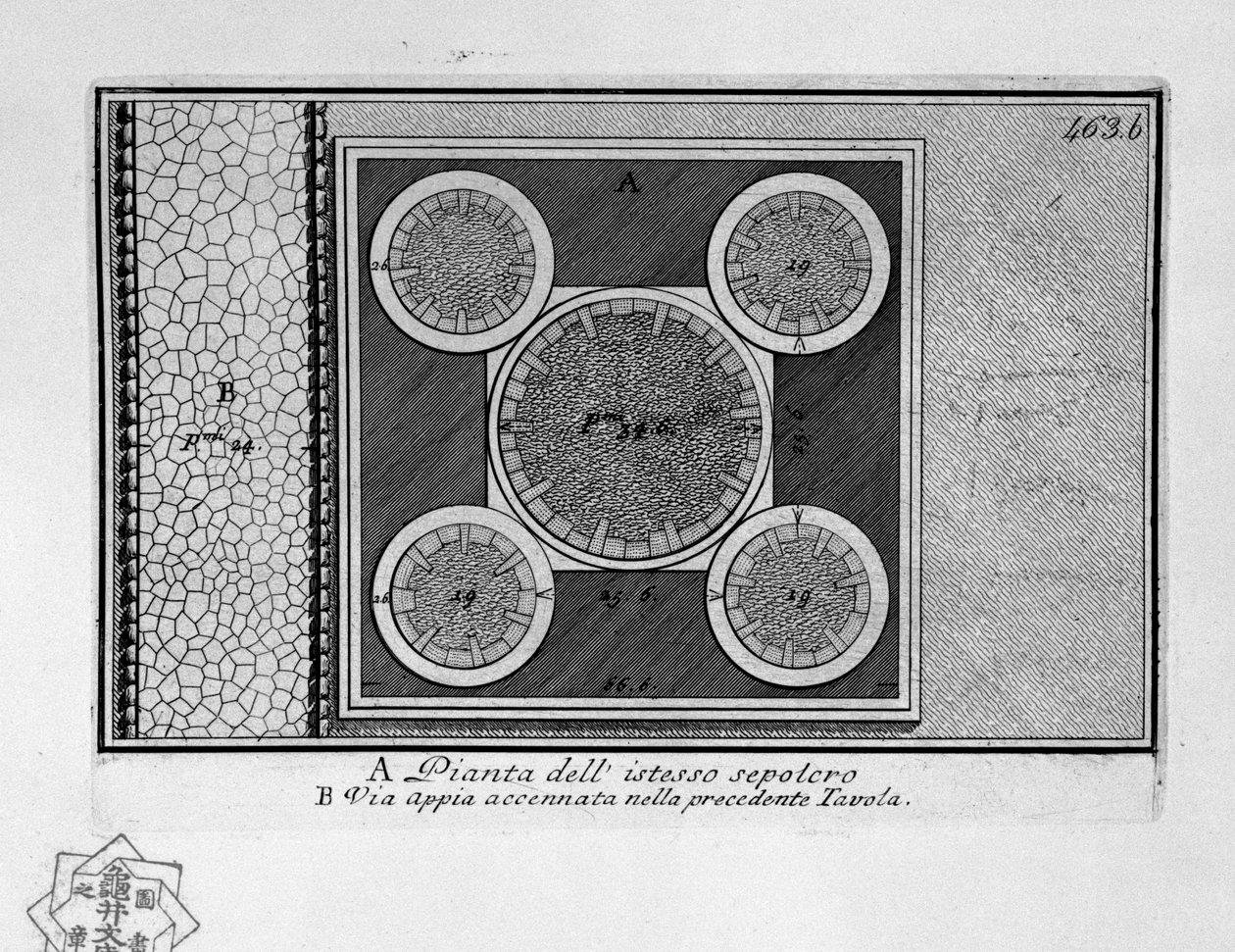 Via Appia, Sepolcro, Albano Laziale tekijältä Giovanni Battista Piranesi