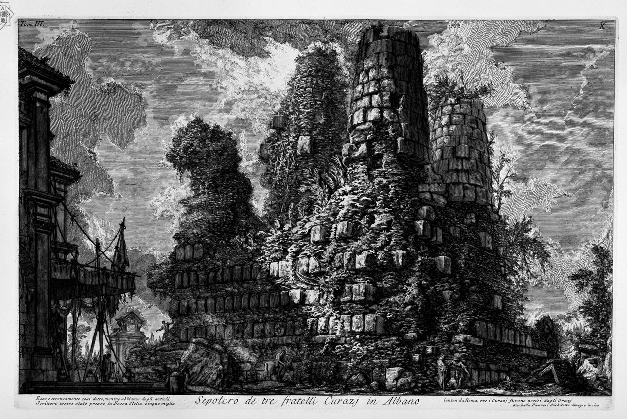 Via Appia, Sepolcro, Albano Laziale tekijältä Giovanni Battista Piranesi