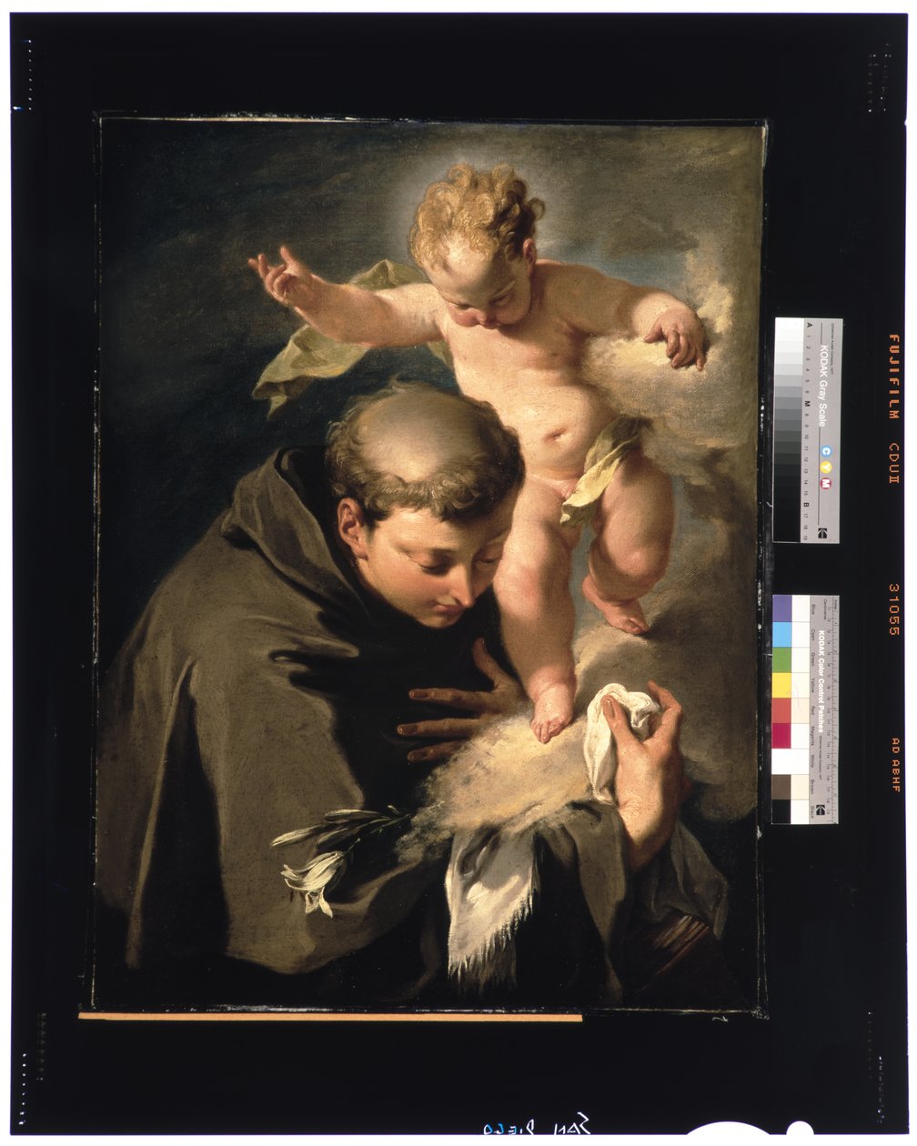 Pyhän Antoniuksen Padovalaisen visio n. 1730 tekijältä Giovanni Battista Pittoni