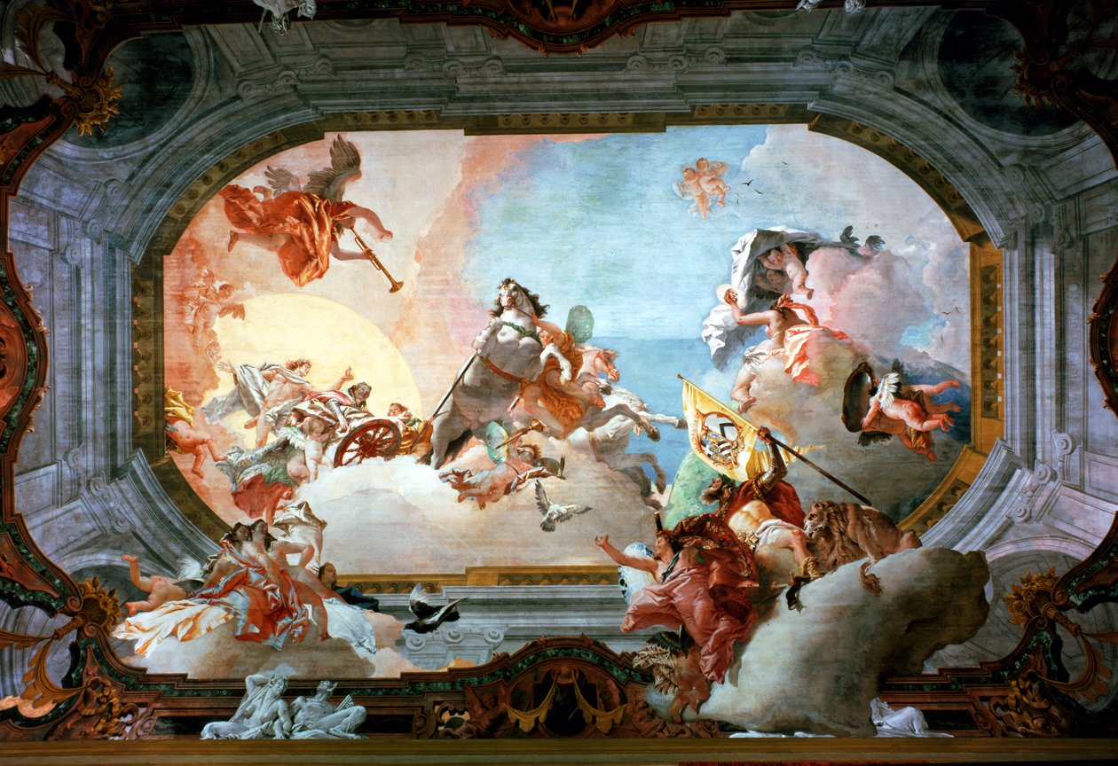 Allegoria Rezzonicon ja Savorgnanin avioliitosta tekijältä Giovanni Battista Tiepolo