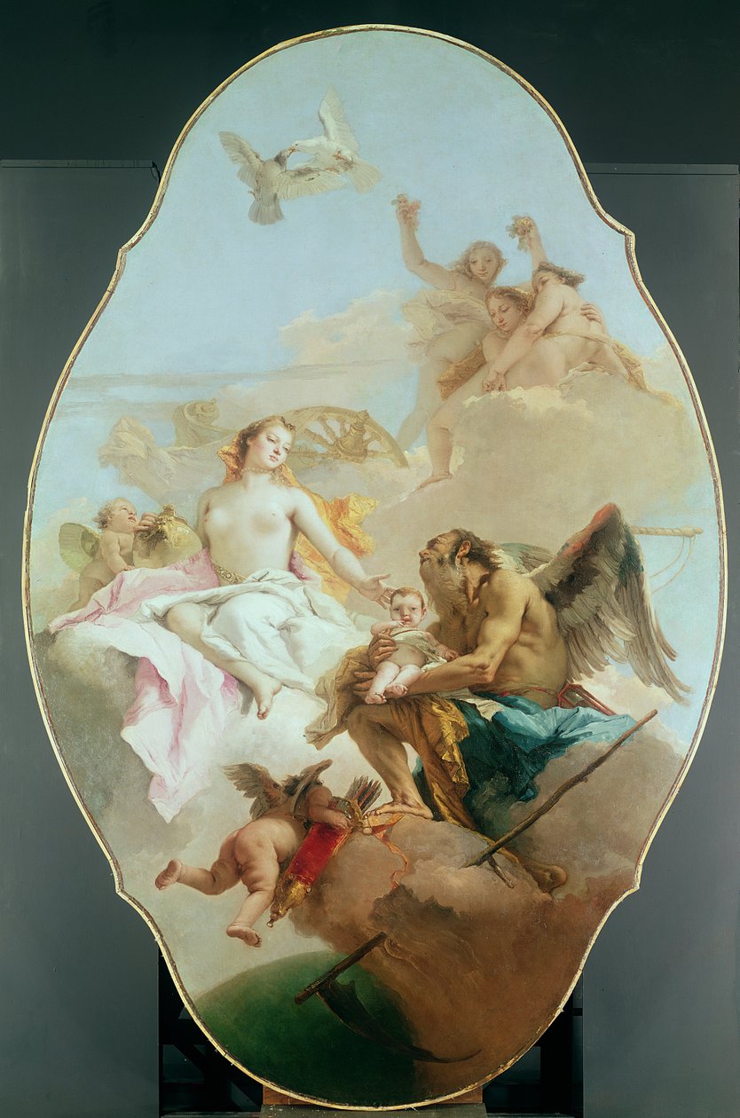 Allegoria Venuksen ja ajan kanssa, n. 1754-58 tekijältä Giovanni Battista Tiepolo