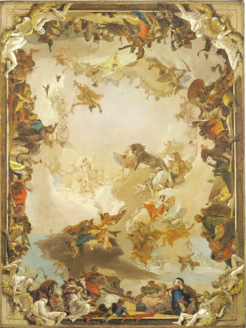 Apollo und die vier Kontinente tekijältä Giovanni Battista Tiepolo