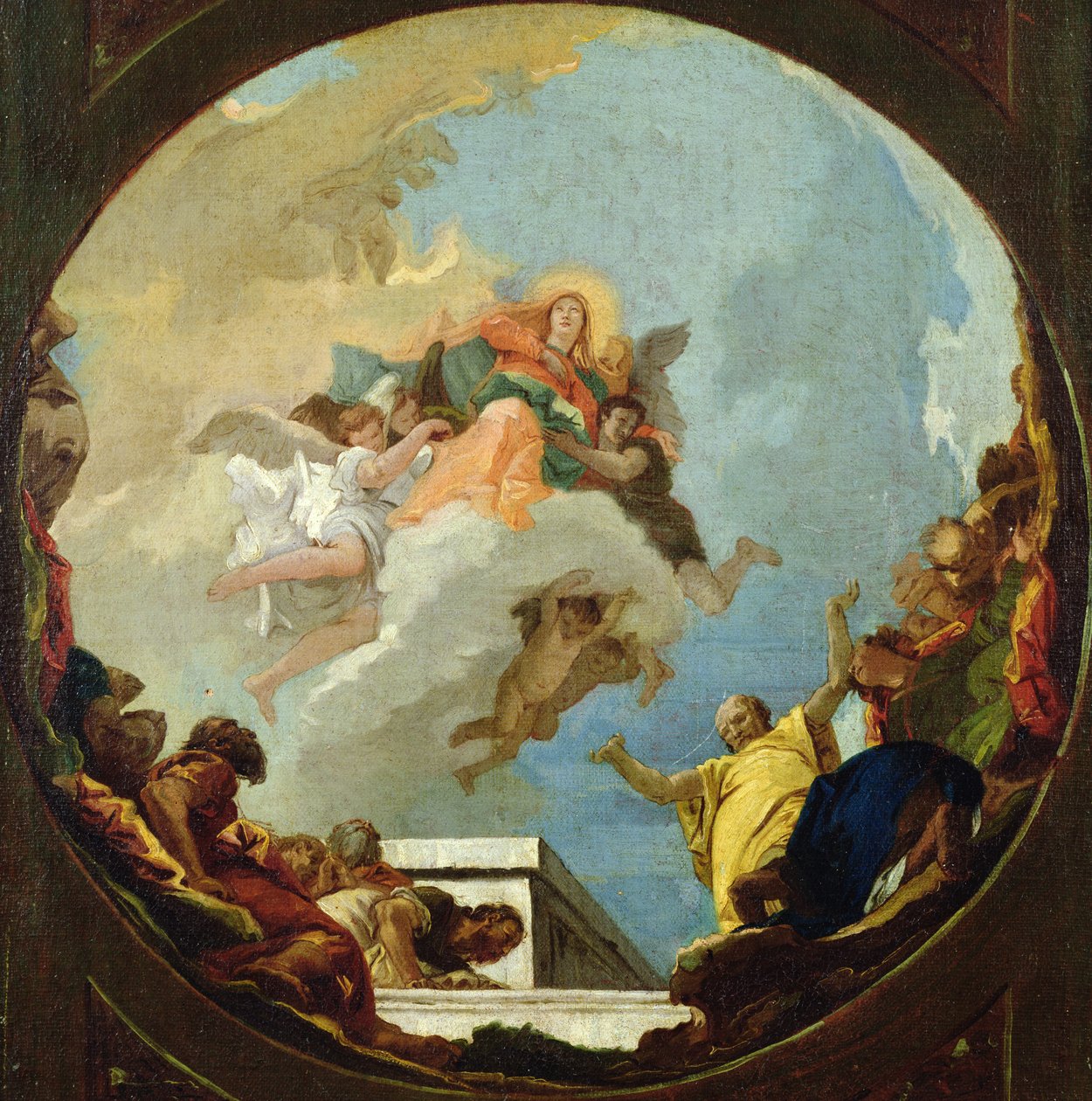 Neitsyt taivaaseenastuminen tekijältä Giovanni Battista Tiepolo