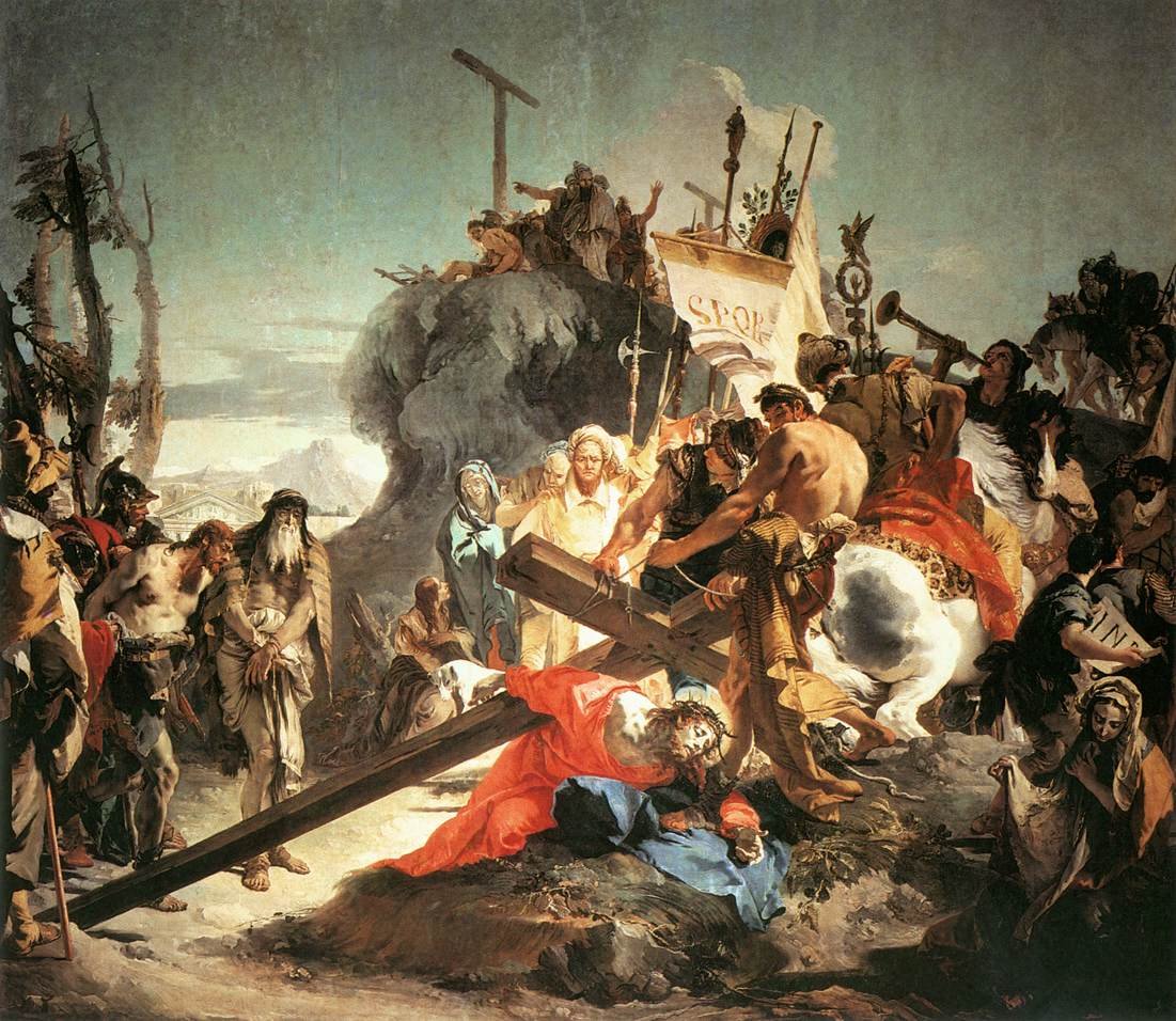 Kristus kantaa ristiä tekijältä Giovanni Battista Tiepolo