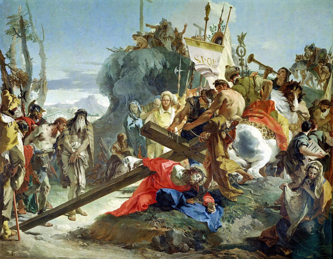 Kristus Golgatalla, 1749 tekijältä Giovanni Battista Tiepolo