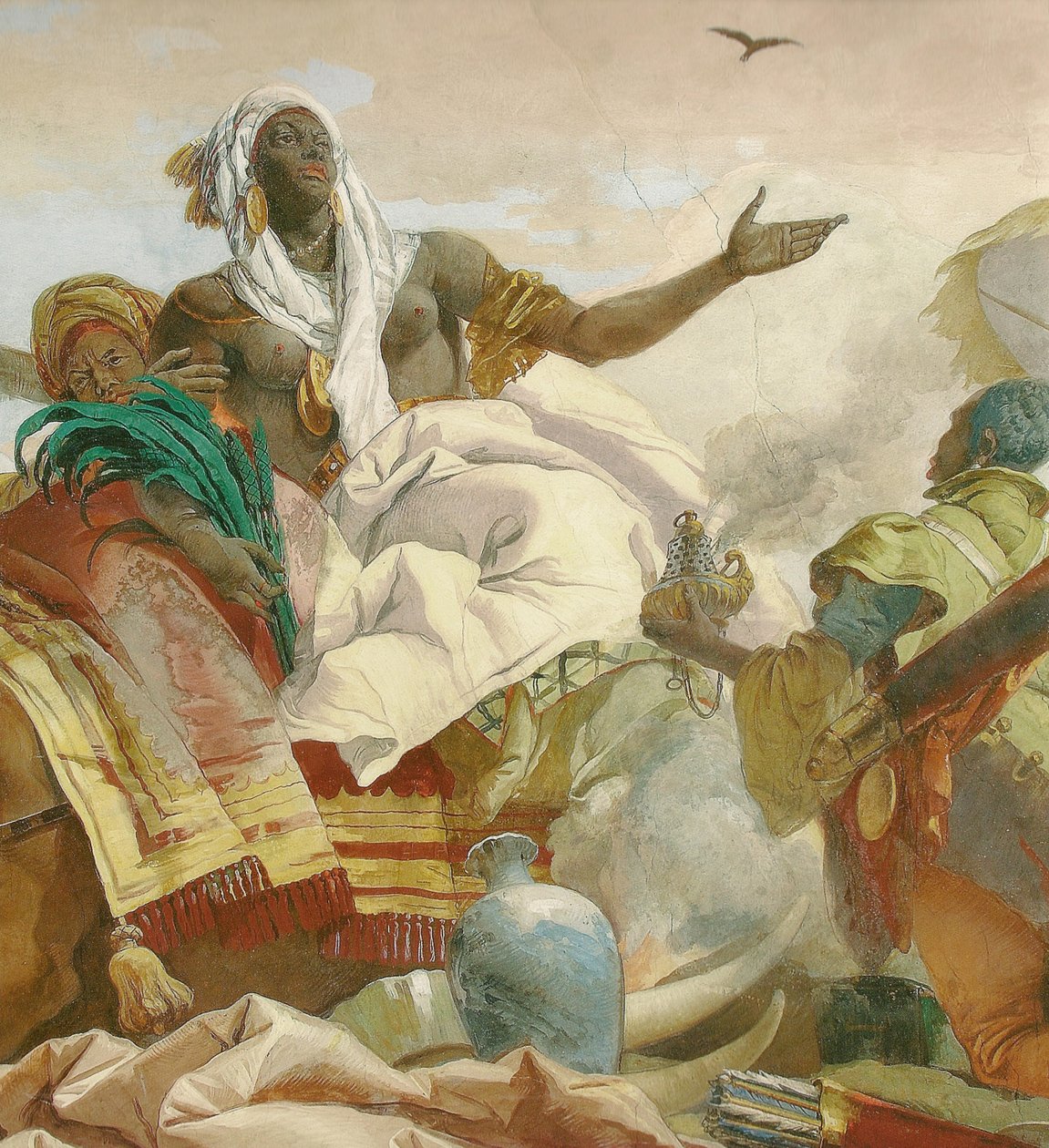 Deckenfresko im Treppenhaus der Würzburger Residenz tekijältä Giovanni Battista Tiepolo