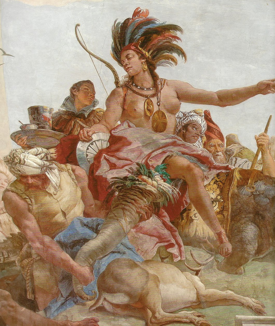 Deckenfresko im Treppenhaus der Würzburger Residenz tekijältä Giovanni Battista Tiepolo