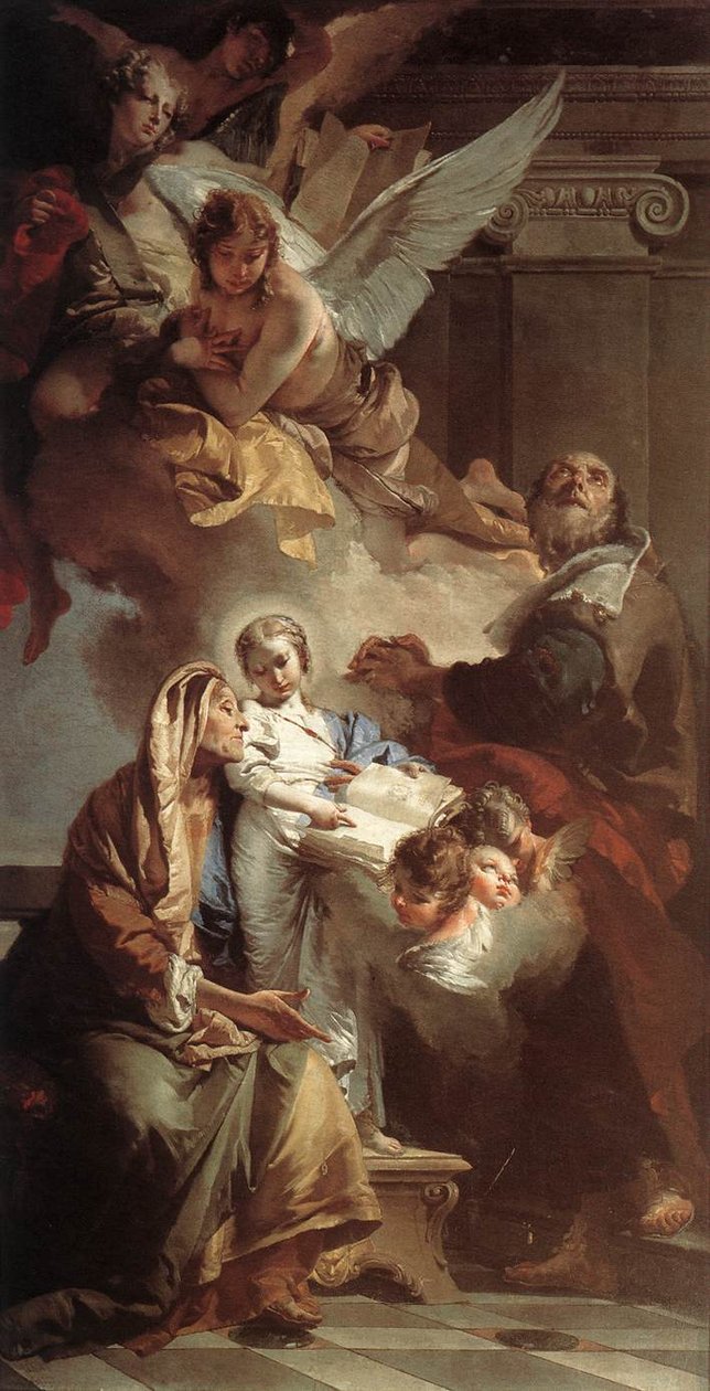 Neitsyt koulutus tekijältä Giovanni Battista Tiepolo