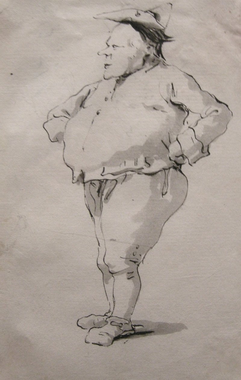 Karikatur eines Menschen tekijältä Giovanni Battista Tiepolo