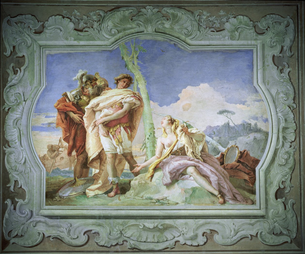 Rinaldo Abandoning Armida, Torquato Tasson (1544-95) Gerusalemme Liberatasta 1757 tekijältä Giovanni Battista Tiepolo