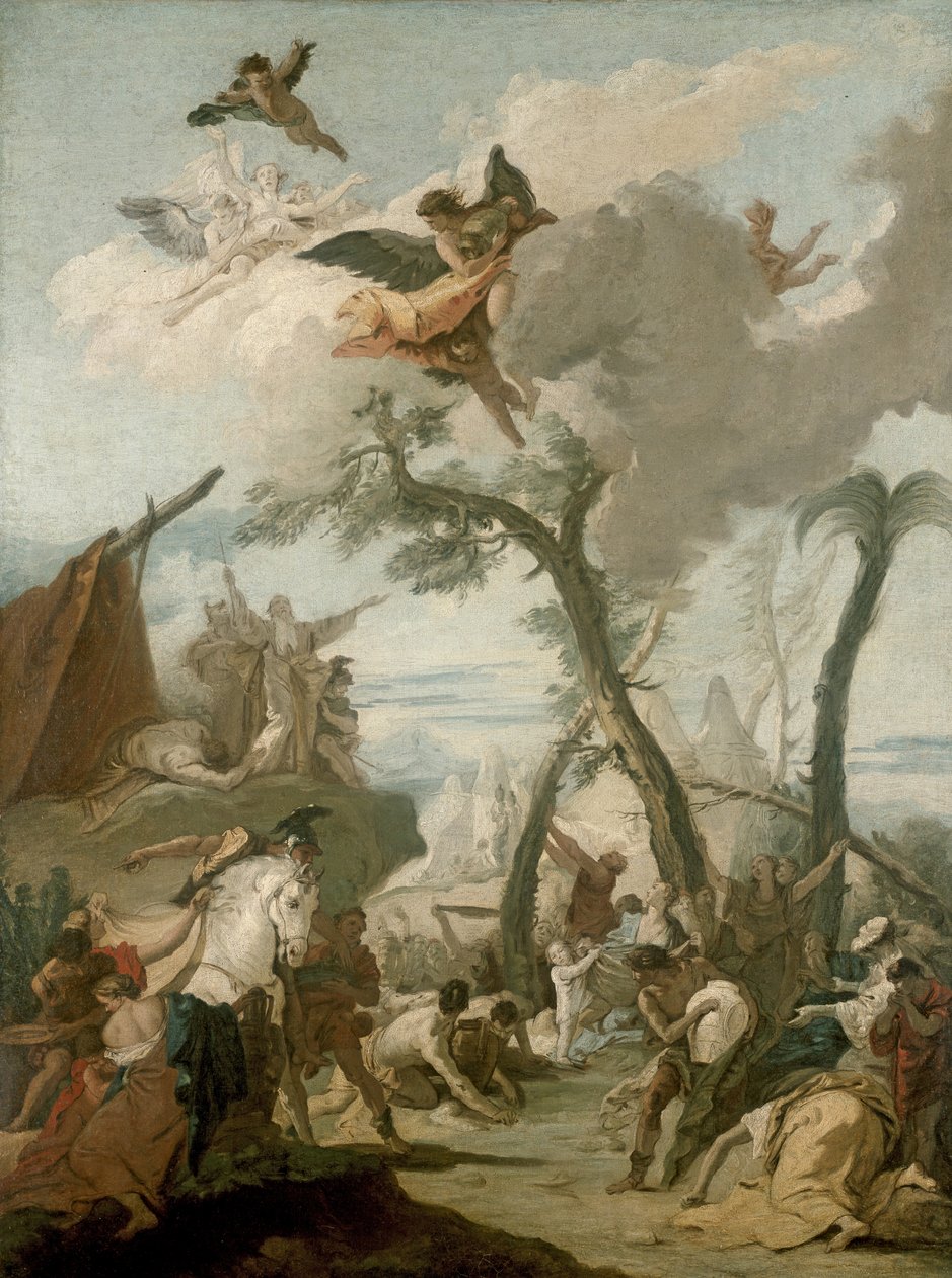 Mannan kokoontuminen, 1700-luku tekijältä Giovanni Battista Tiepolo