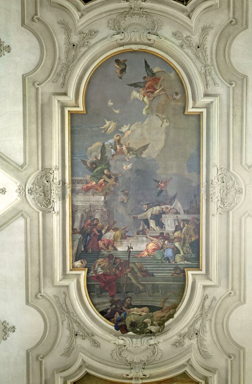Pyhän Dominicin Ruusukon instituutio tekijältä Giovanni Battista Tiepolo