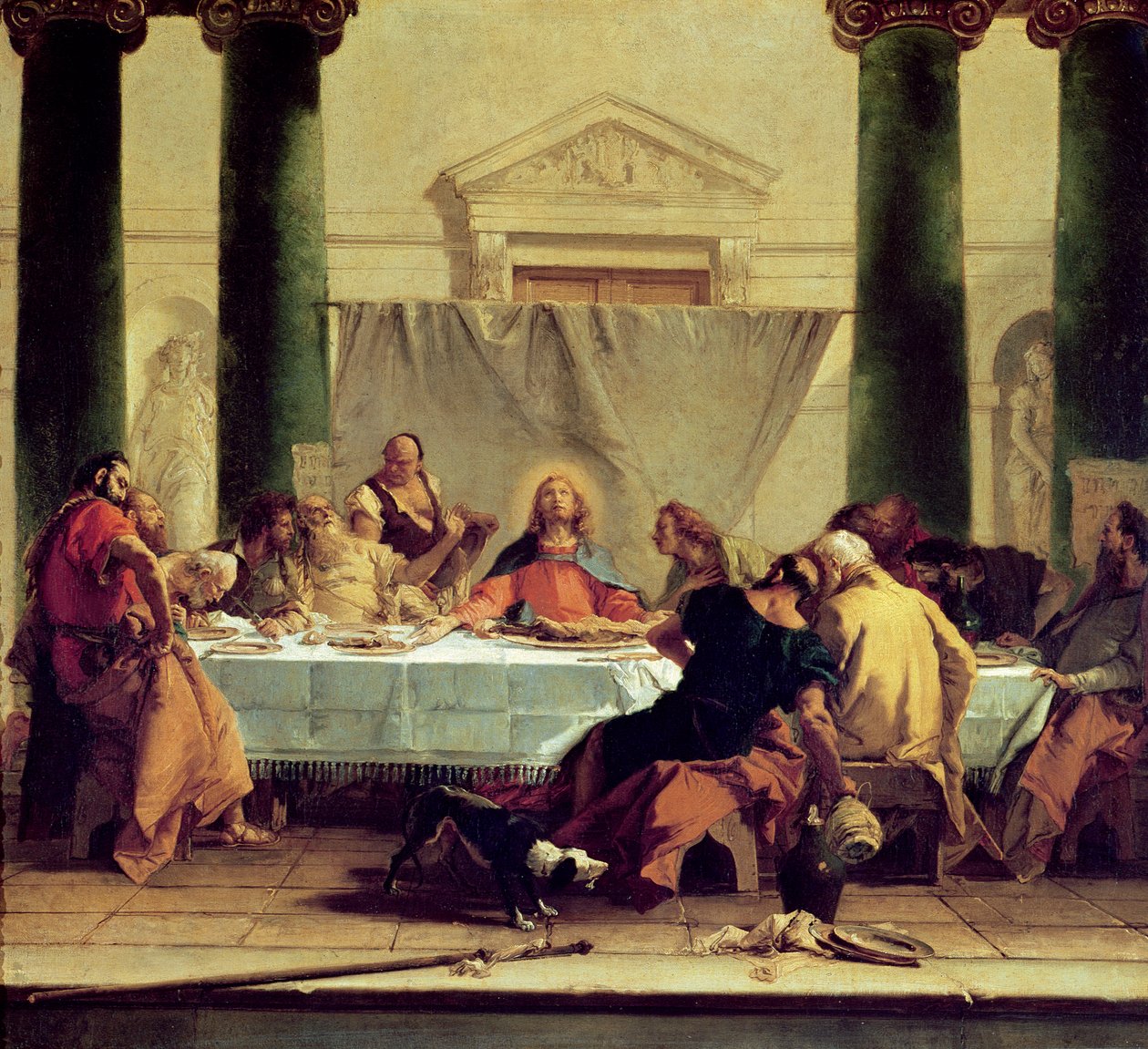 Viimeinen ehtoollinen, 1745-50 tekijältä Giovanni Battista Tiepolo