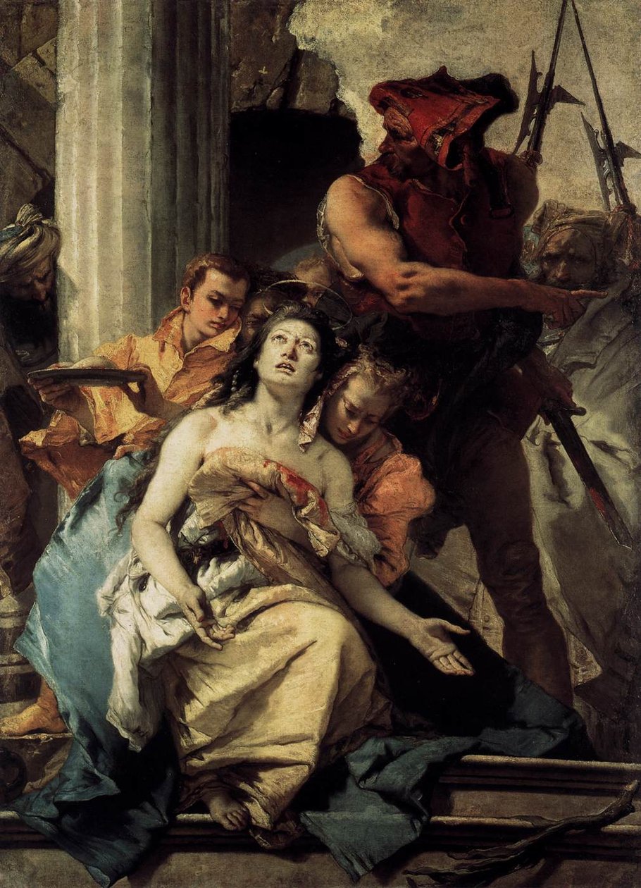 Pyhän Agathan marttyyrikuolema tekijältä Giovanni Battista Tiepolo