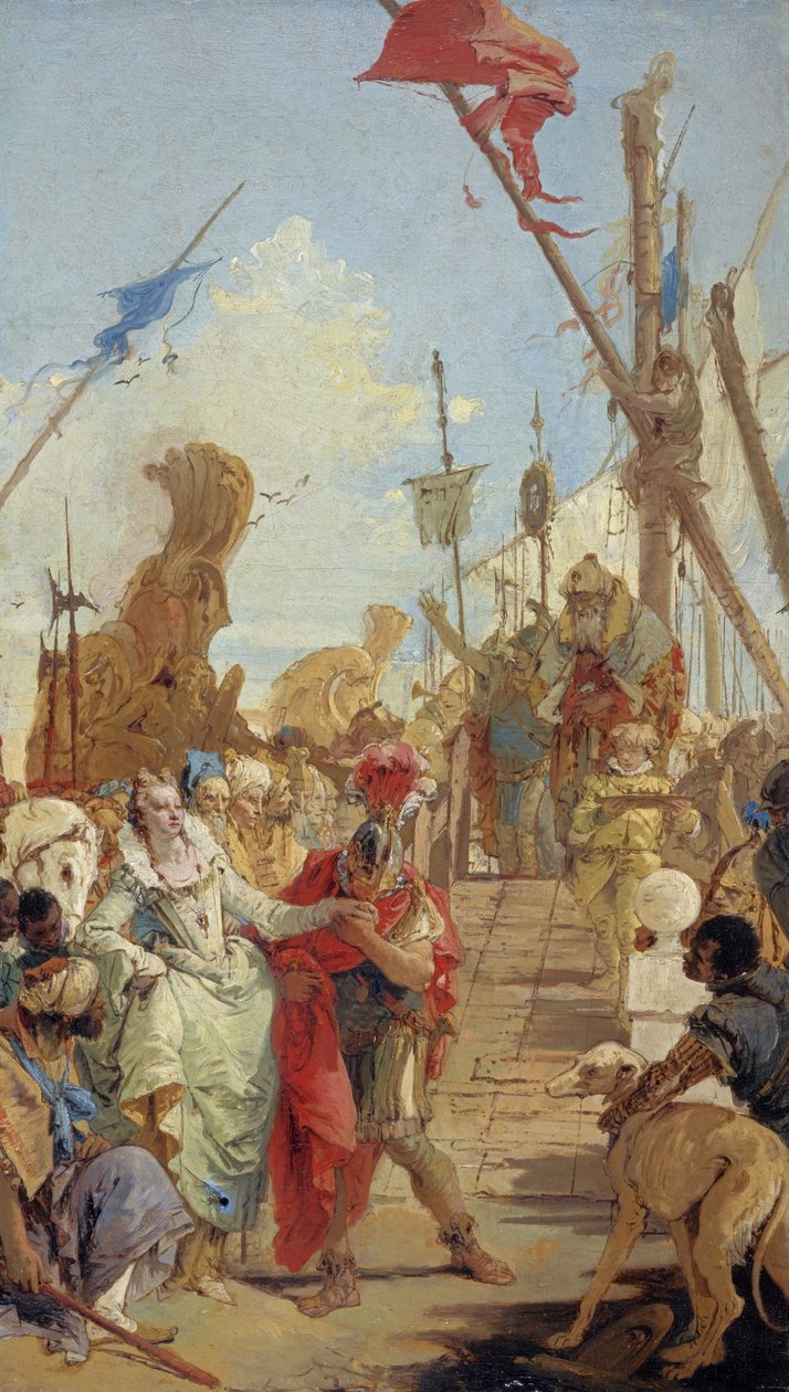 Antonin ja Kleopatran kohtaaminen tekijältä Giovanni Battista Tiepolo
