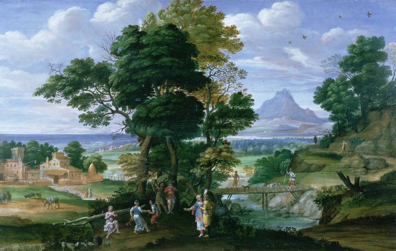 Maisema ihmisten kanssa, 1600-luvun alku tekijältä Giovanni Battista Viola